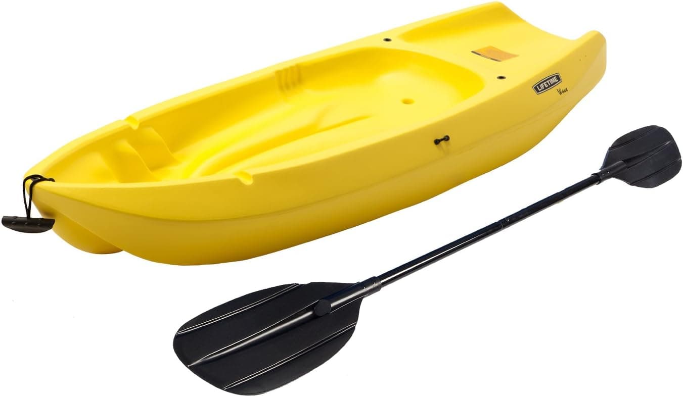 Lifetime Wave Youth Kayak with Paddle (Yellow, 6-Feet)