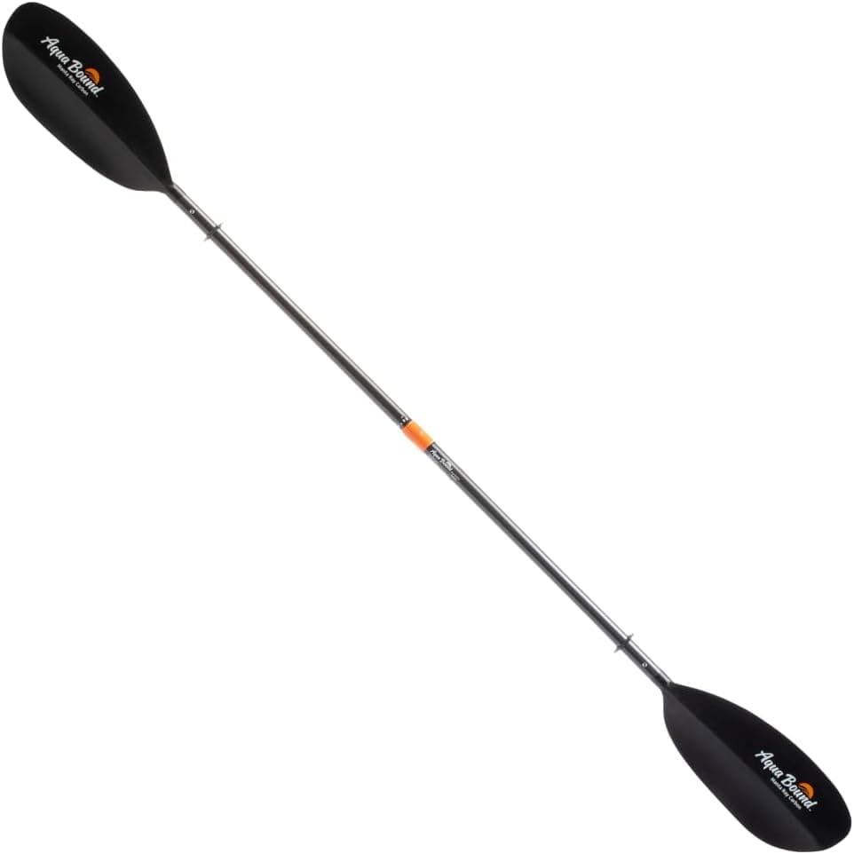 Aqua Bound Manta Ray 4-Piece Posi-Lok Kayak Paddle - 100% Carbon Shaft, Reinforced Nylon Blades, Portable Travel Friendly (210 cm)