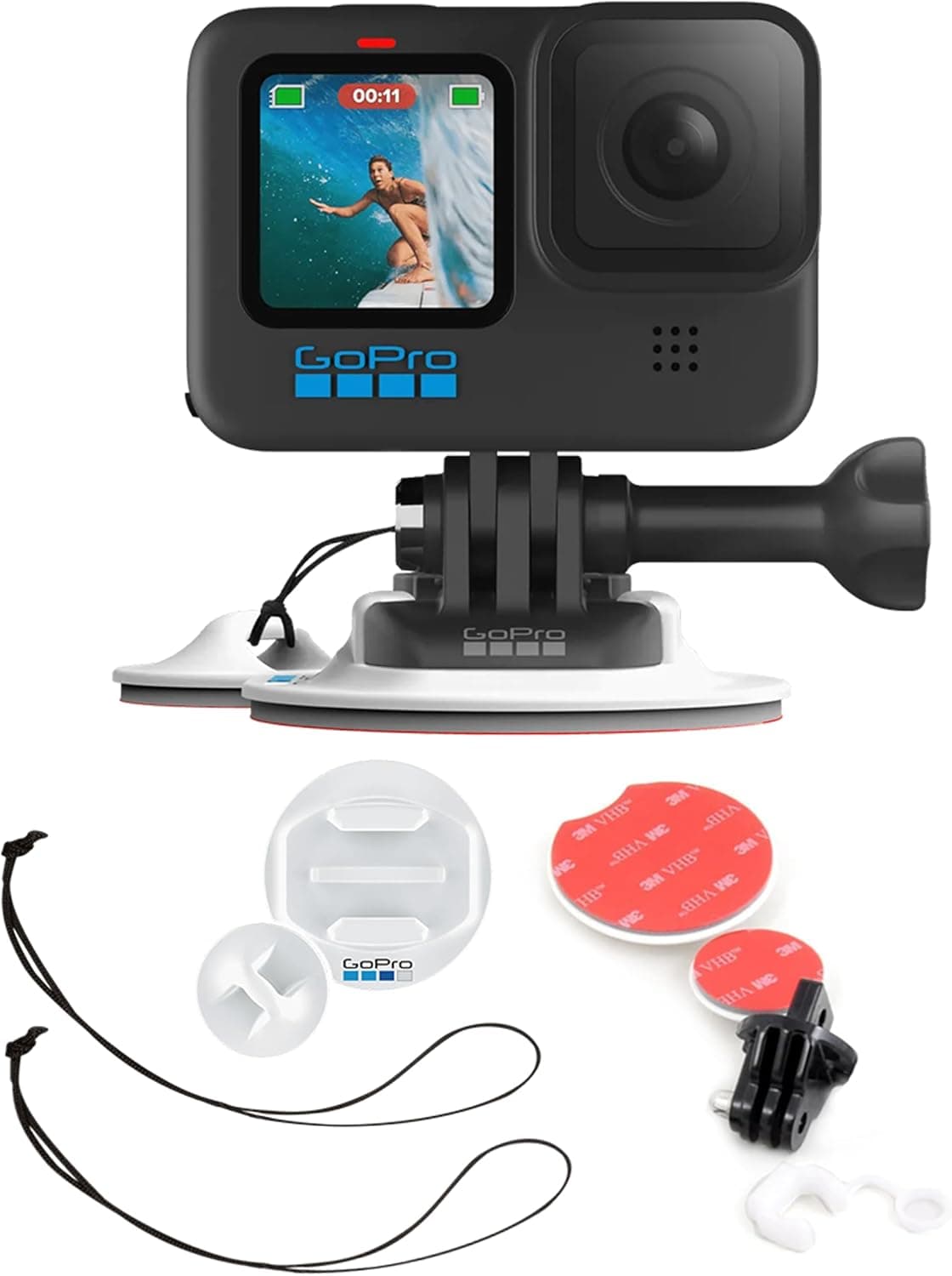GoPro Surfboard Mount Accessory - Waterproof Sticky Mounts for Surfboards, SUPs, Kayaks, Boats