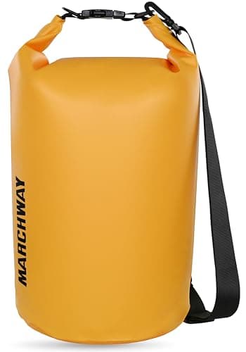 MARCHWAY Floating Waterproof Dry Bag Backpack, Roll Top, 5L/10L/20L/30L/40L | Flexible PVC Mesh Core, Tear Resistant, Welded Seams, Heavy-Duty Buckles & Straps, for Kayaking, Boating, Camping, Beach