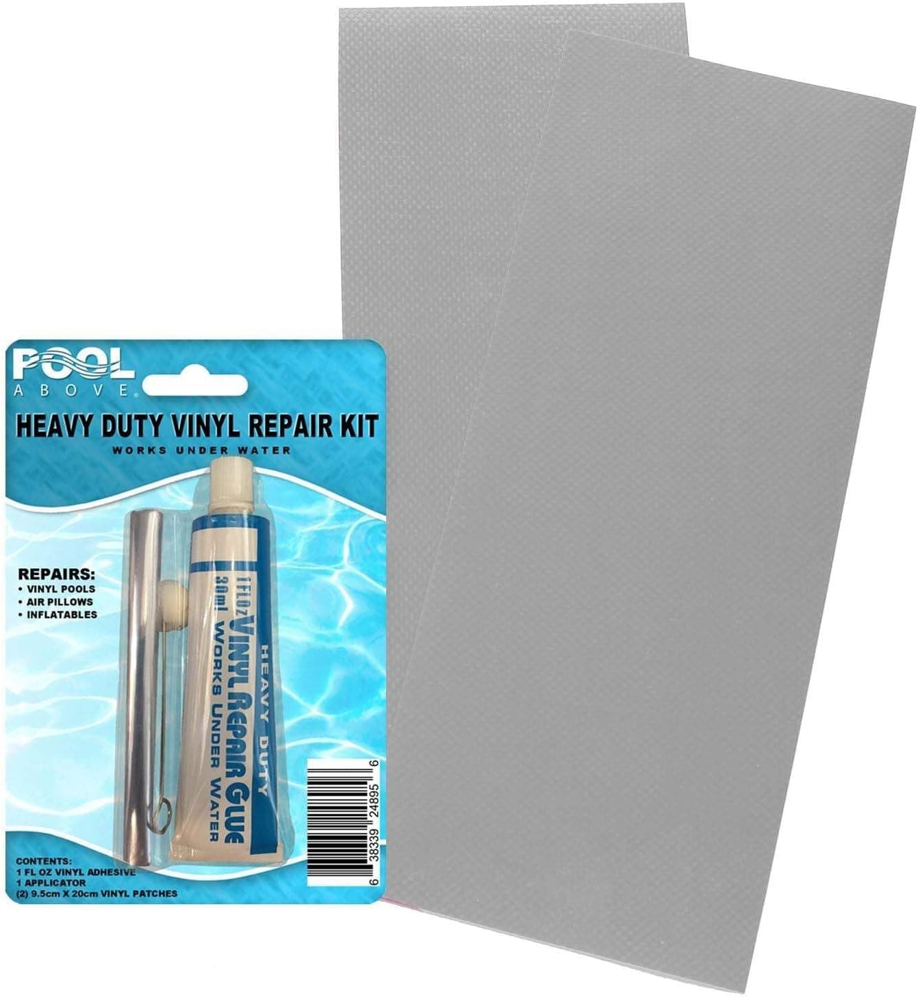 Pool Above Heavy Duty Vinyl Repair Patch Kit for Inflatables, Boat, Raft, Kayak and Air Beds