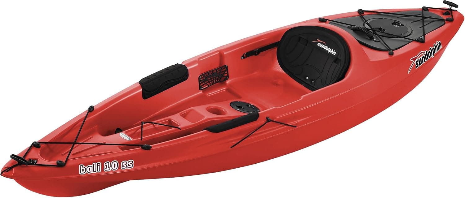 Sun Dolphin Bali SS Sit-on-top Kayak (Red, 10-Feet)