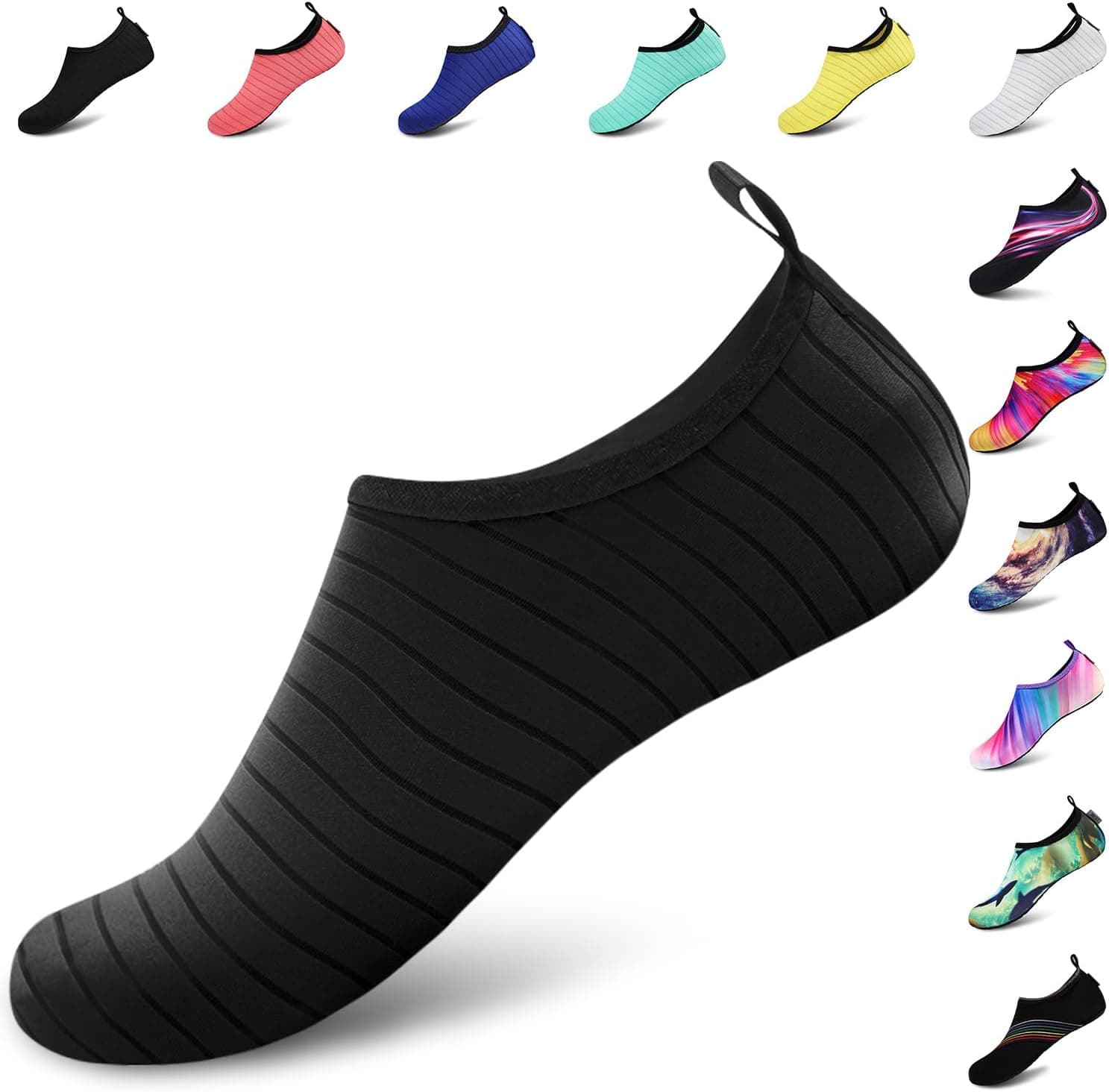 VIFUUR Water Sports Shoes Barefoot Quick-Dry Aqua Yoga Socks Slip-on for Men Women with Drainage Design