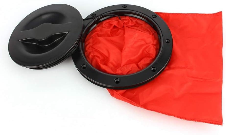 Dioche Kayak Hatch Cover, Black Hatch Cover Deck Plate Kit with Storage Bag for Kayak Boat Marine