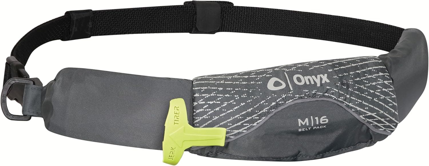 Onyx M-16 Manual Inflatable Belt Pack - U.S. Coast Guard Approved, Low Profile Compact Design