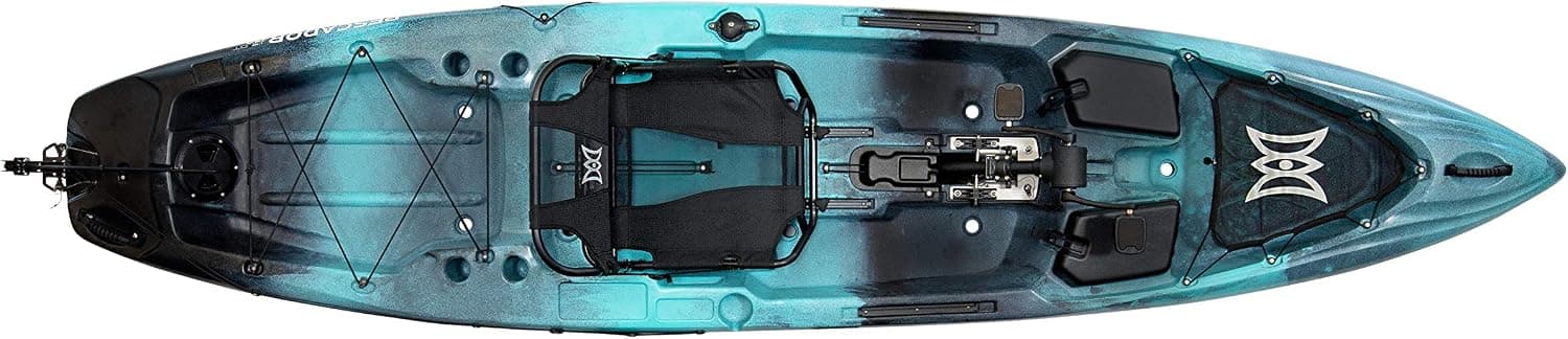 Perception Kayaks Pescador Pilot 12 - Sit on Top Fishing Kayak with Pedal Drive - 12 ft - Dapper