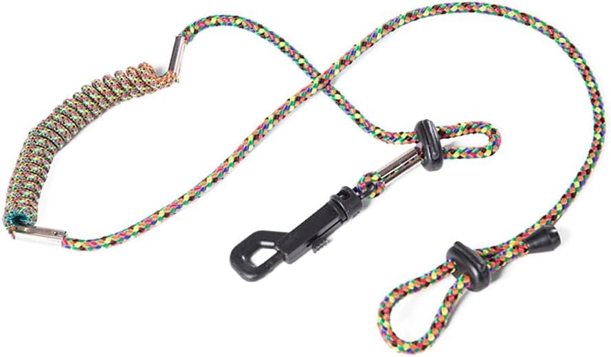 Yakclips Multi-Colored Coiled Paddle Leash for Men and Women, Kayaking Accessory