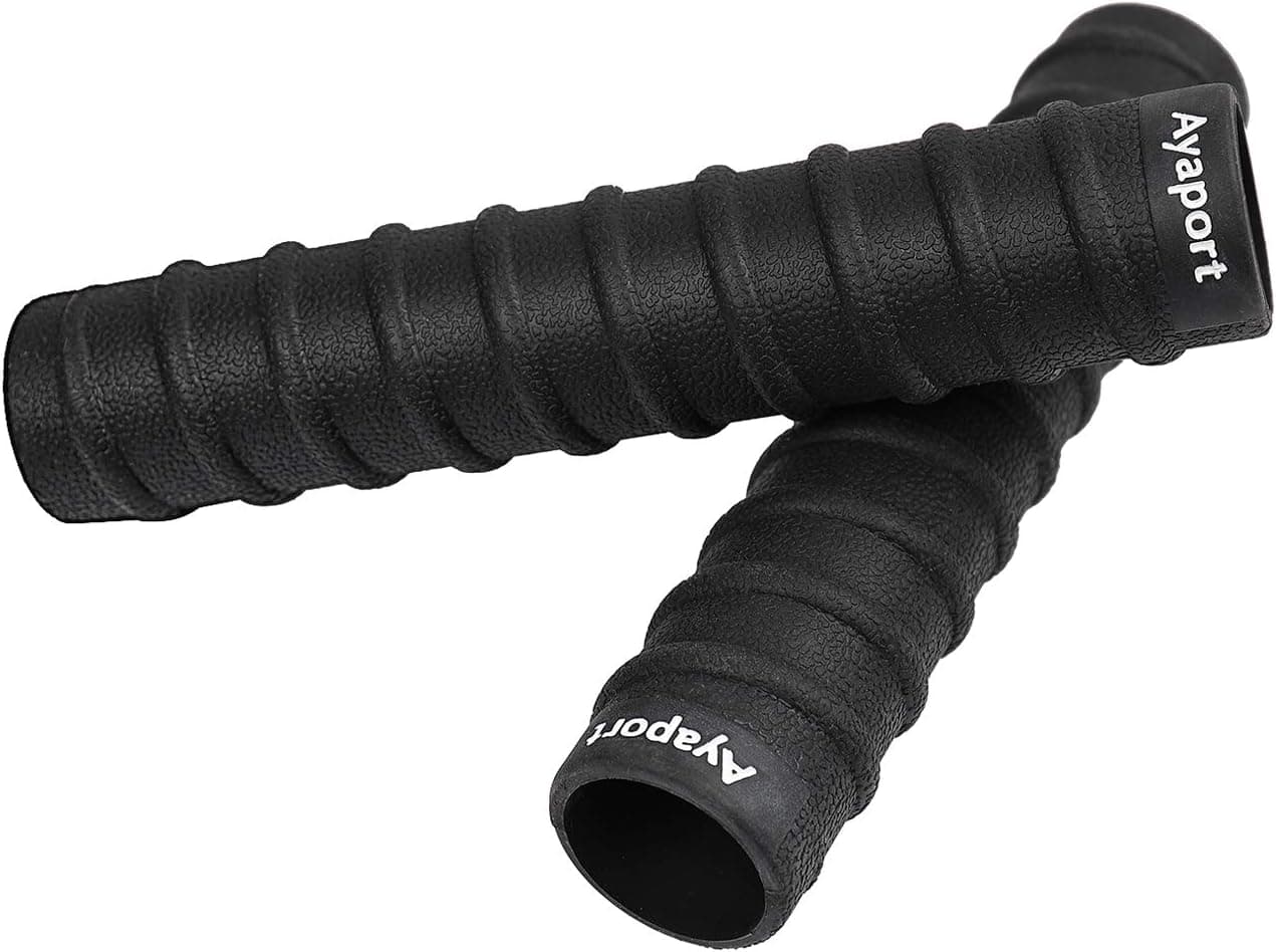 Ayaport Kayak Paddle Grips Non-Slip Silicone Wraps Blister Prevention Kayaking Accessories for Take-Apart Paddles (Black)