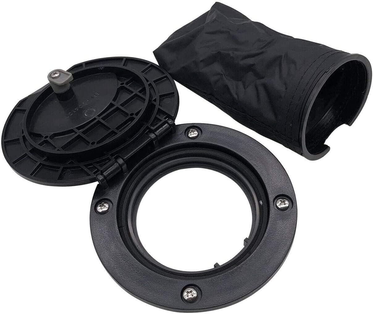Kayak 4 Inch Hatch Cover Deck Plate Kit with Black Storage Bag for Marine Boat