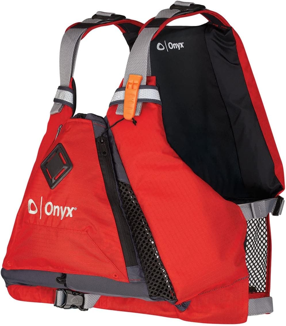 Onyx MoveVent Torsion USCG Approved Paddle Sports Life Jacket, Red