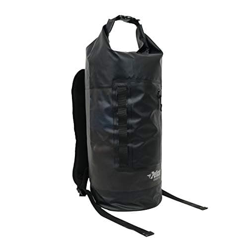 Pelican ExoDry 30L Large Drybag - Waterproof - Backpack-Type Shoulder Straps - Thick & Lightweight - Roll Top Compression - Keeps Gear Dry for Kayaking, Rafting and Fishing - Black