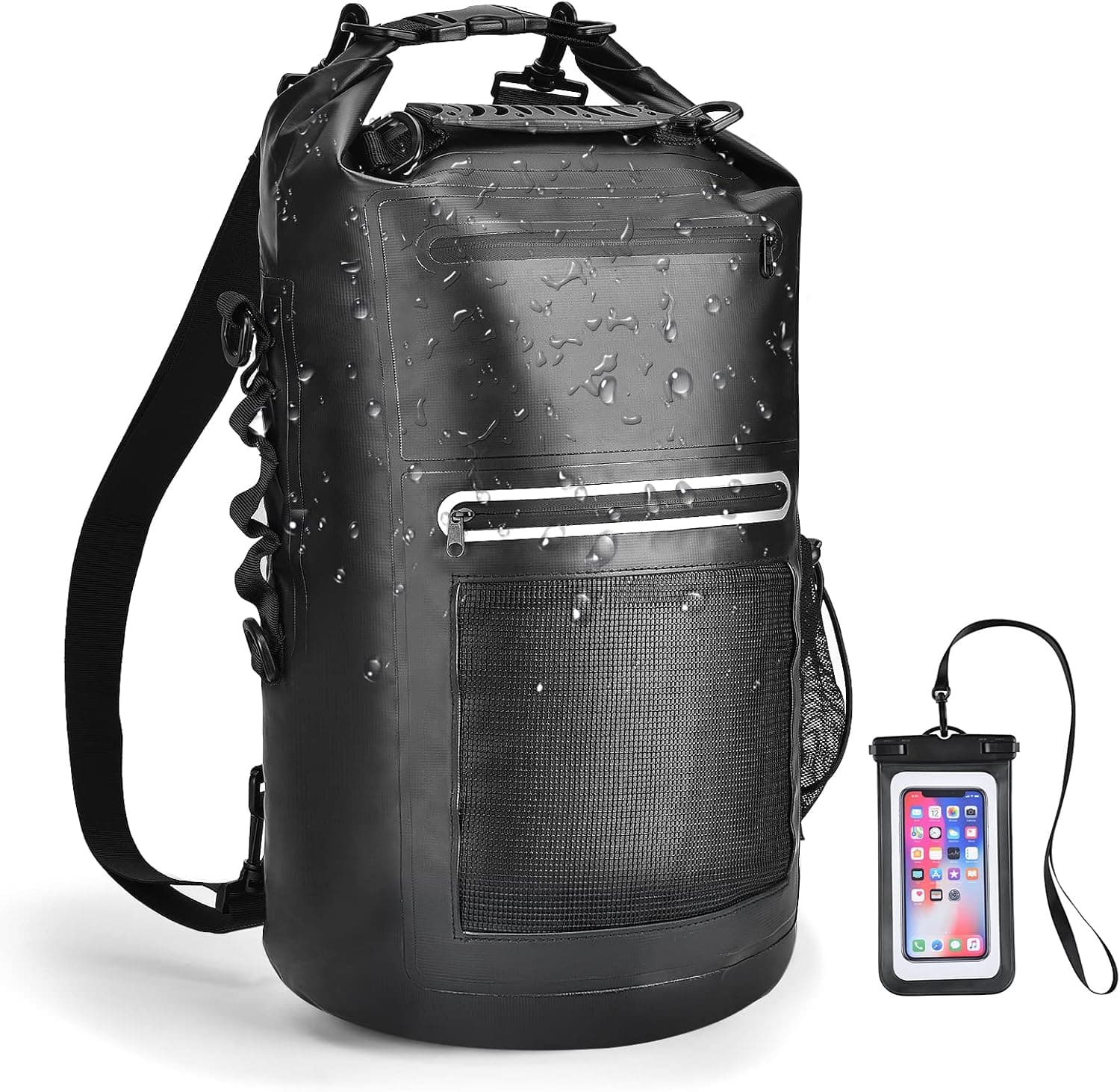 OFOOR Kayak Dry Bags Waterproof Backpack, 20L Roll Top Lightweight Dry Storage Bag
