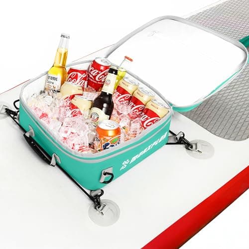MORXPLOR Waterproof PVC Paddleboard Cooler Deck Bag - 12 Can Soft Insulated Cooler for Paddleboarding, Camping, Kayaking