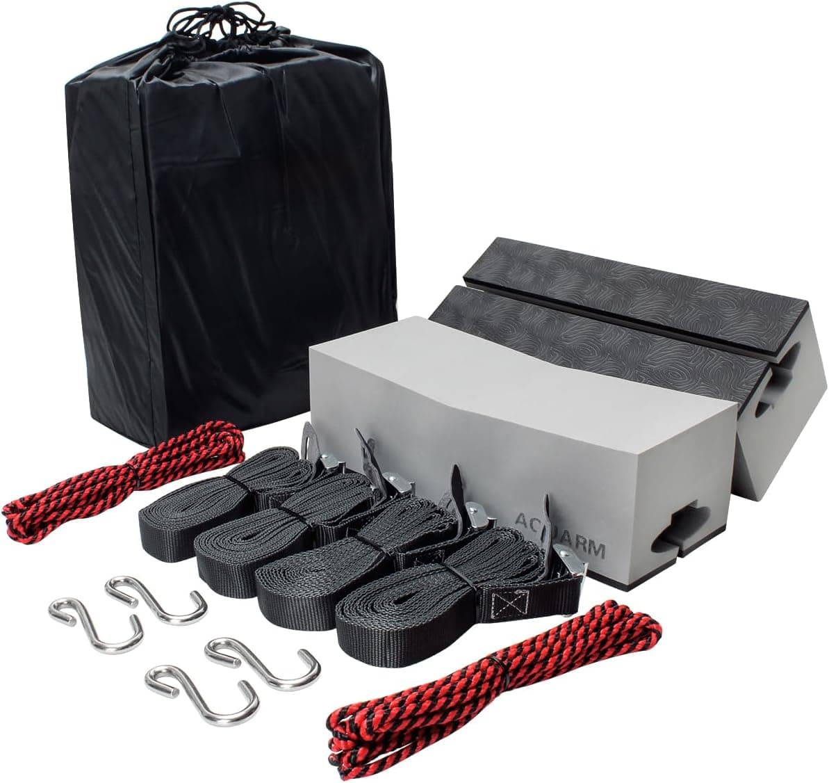 AQUARM Universal Kayak Carrier Premium Foam Blocks for Car Top Roof Racks with Tie-Downs