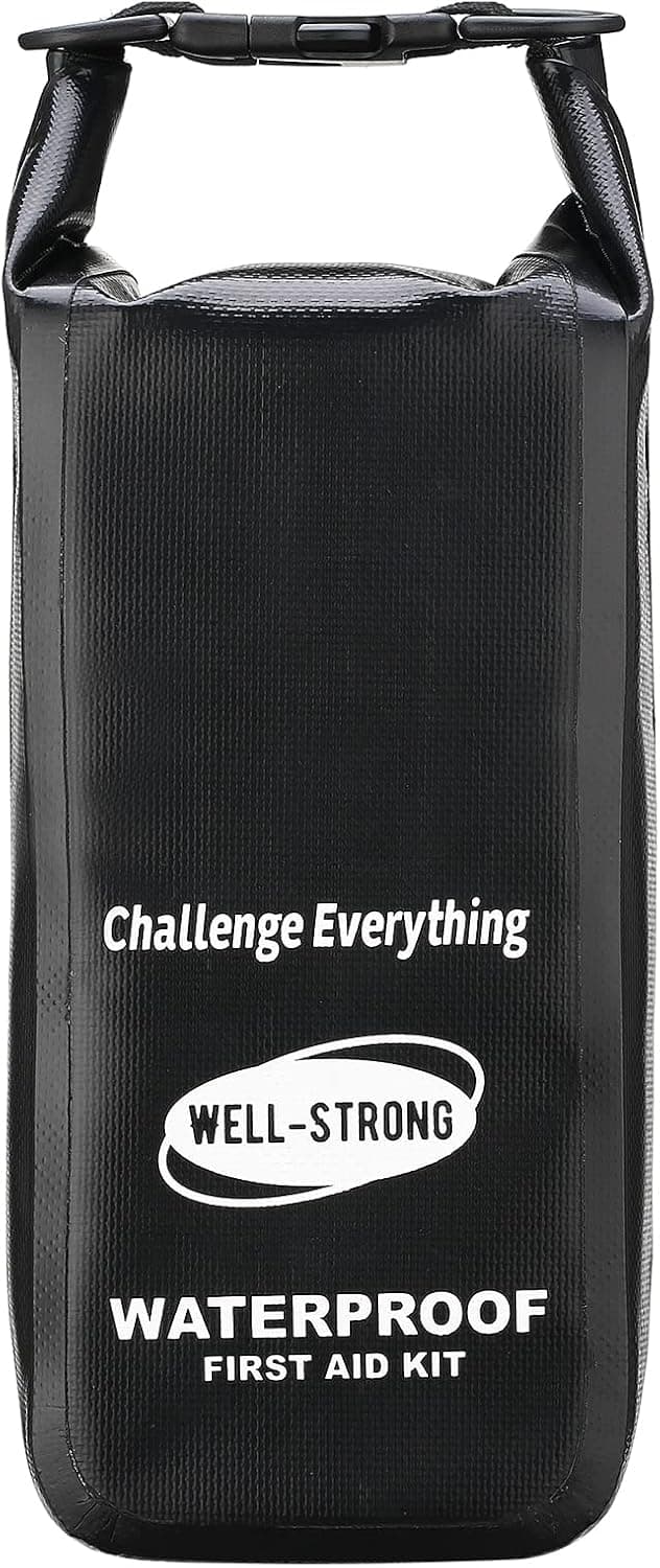 WELL-STRONG Boat First Aid Kit Waterproof, Marine Emergency Kit with Roll Top Dry Bag