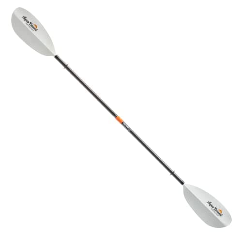 AQUA BOUND Manta Ray Hybrid Kayak Paddle - Carbon Shaft/Composite Blade, 2 Piece (Posi-Lok), White, 210 cm