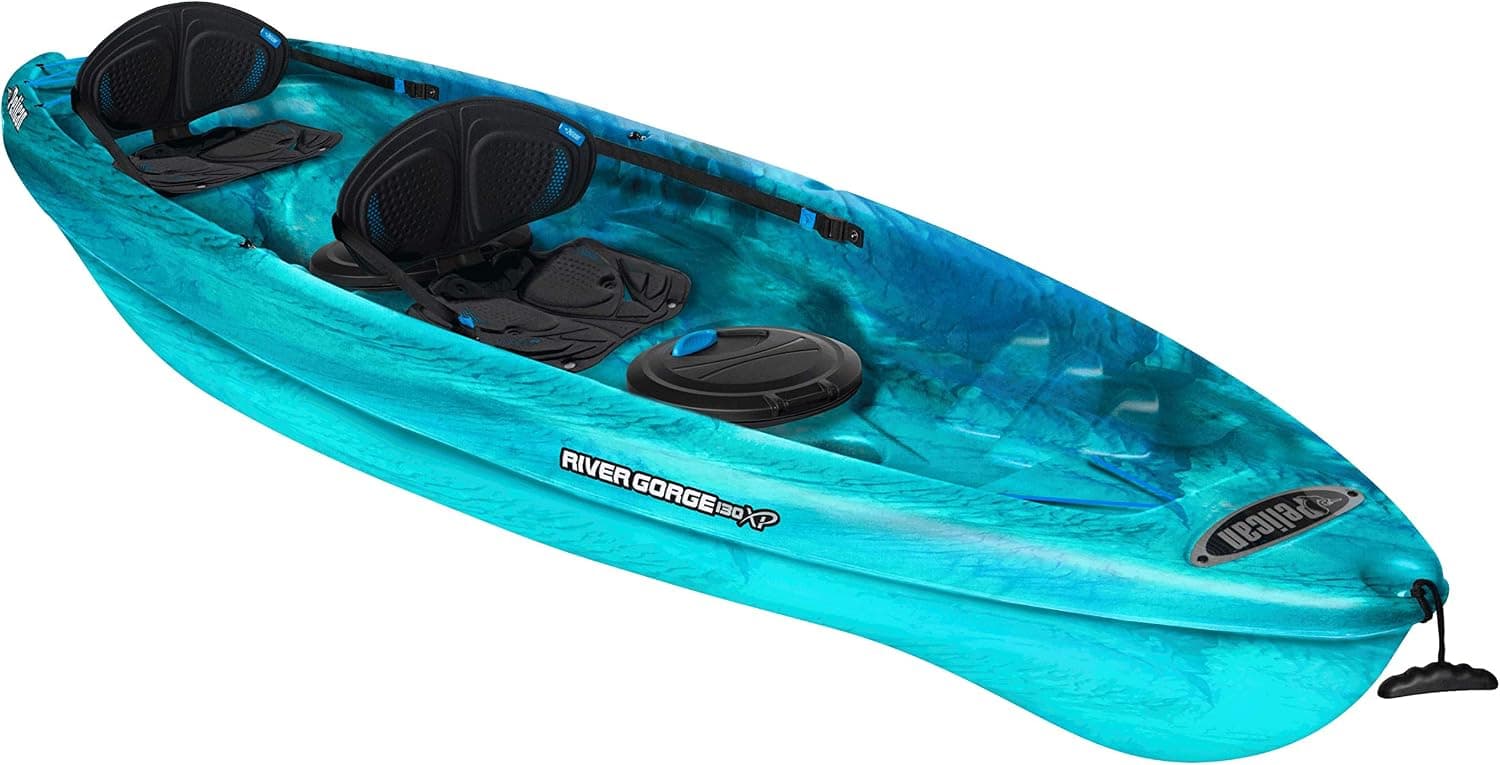 Pelican River Gorge 130X Tandem Kayak - Sit-on-Top Recreational 2 Person Kayak - 13 ft