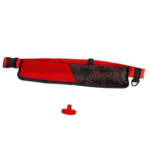 BLUESTORM Cirro 16 Manual Inflatable Belt Pack for Adults | US Coast Guard (USCG) Approved Life Jacket Waist Belt PFD for SUP Paddleboarding, Fishing & More (Nitro Red)