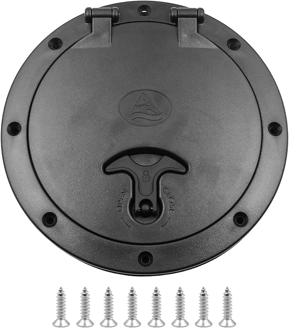 NUZAMAS 6 Inches Kayak Hatch Cover Deck Plate Kit Marine Hatch Cover with Storage Bag