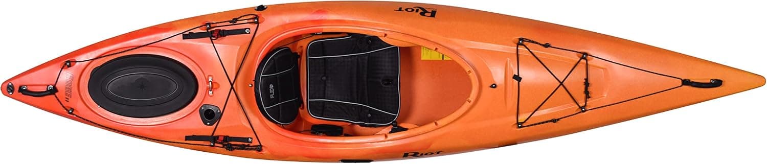 Riot Kayaks Edge 11 Day Touring Kayak, Sunset (Orange/Yellow)