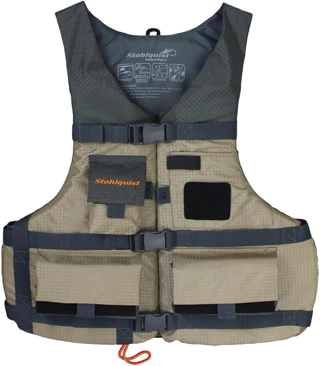 Stohlquist Spinner Fishing Life Jacket - USCG Approved PFD Life Vest, Multi Pocket, Unisex