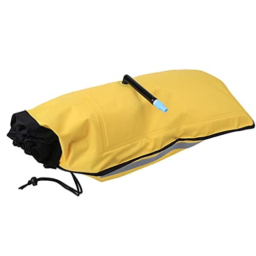 SUNGOOYUE Kayak Paddle Float Bag, Inflatable Rescue Float for Kayak Canoe and Rubber Boat, Bright Yellow with Reflective Strips for Water Safety