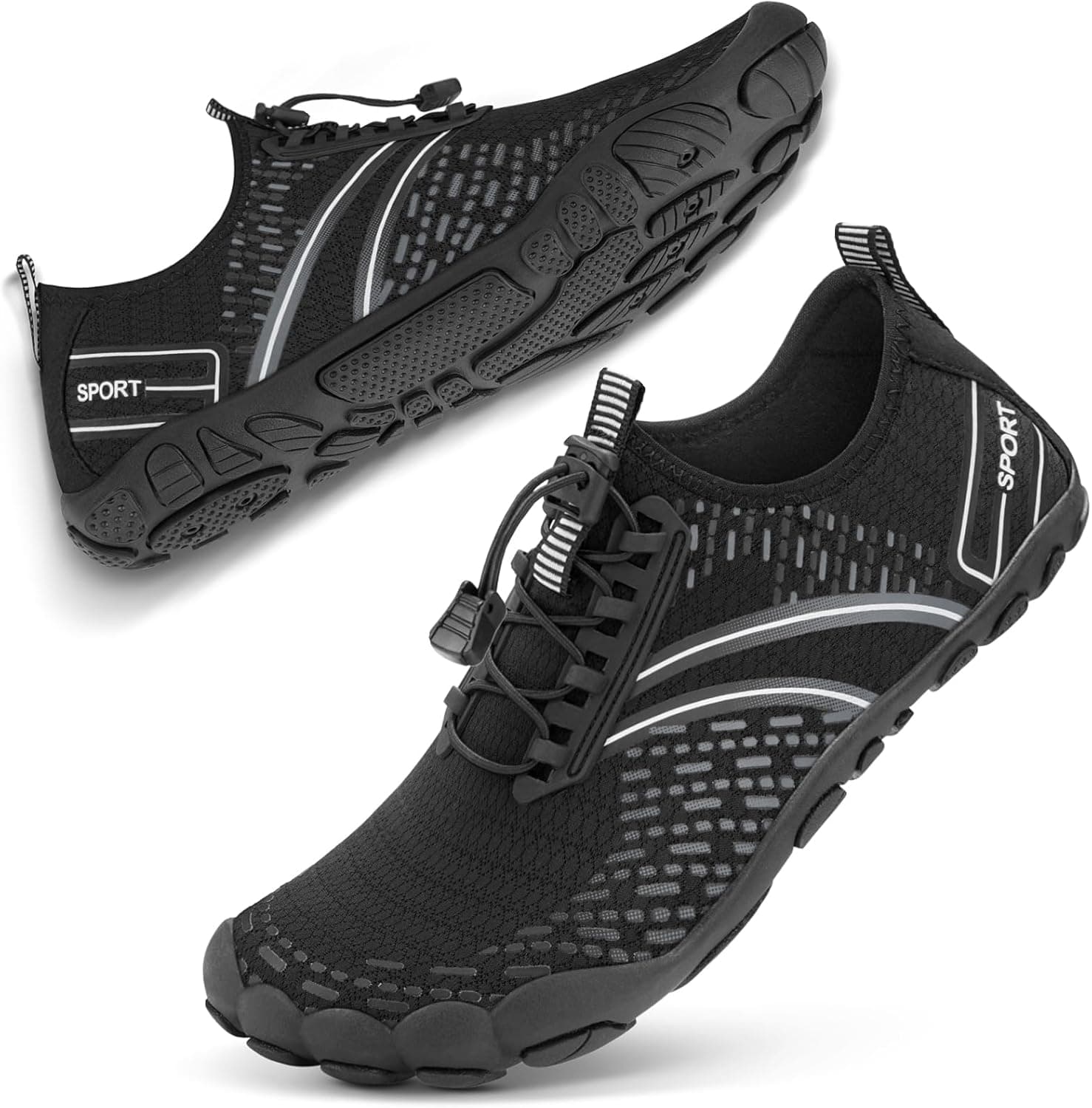 ATHMILE Hiking Barefoot Water Shoes for Women Men Beach Swim Pool Quick Dry Aqua River Athletic Wide Toe Outdoor Sport Shoes for Kayaking and Boating
