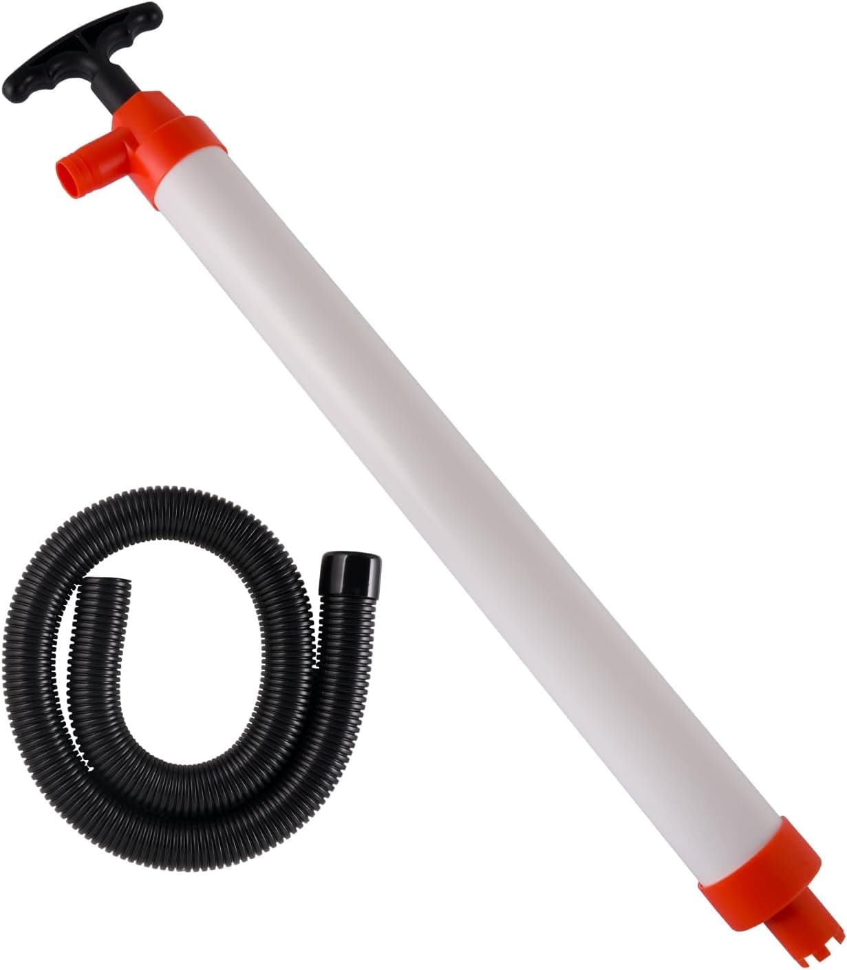 Manual Bilge Pump for Boats Kayak Canoe Hand Water Pump - Siphon Bailer with Hose, 20 GPM (Long Version)