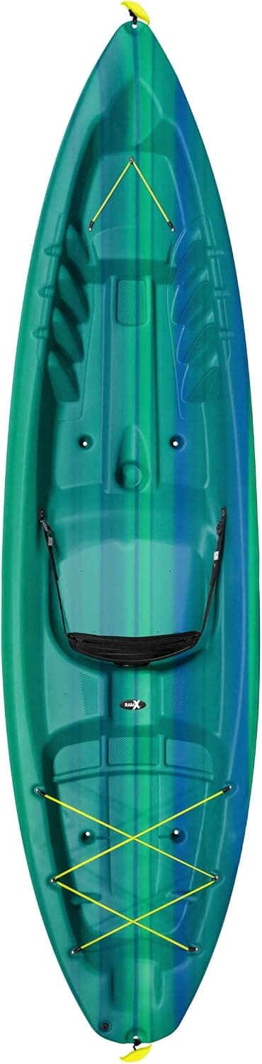 Pelican Sentinel 100X - Recreational Sit on Top Kayak - Fade Blue Yellow - Ergoform Backrest - 10 ft