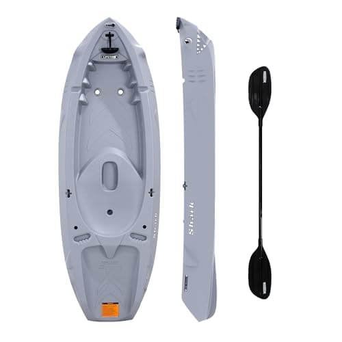 Lifetime Shark Youth Kayak with Paddle, 6 Ft, Gray