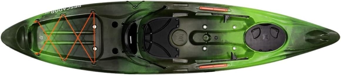Perception Pescador 12 - Sit on Top Fishing Kayak with Front Storage Well and Dual Rod Holders - 12 ft - Dapper