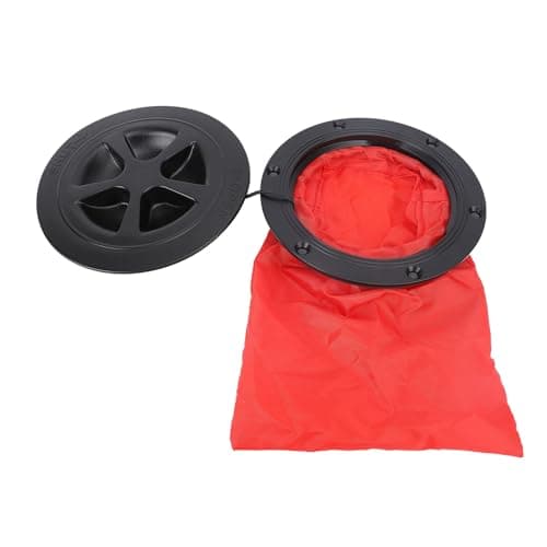 banapoy 4 Inch Deck Plate Kit Access Hatch with Storage Bag, Heavy Duty Marine Deck Inspection Hatch Cover for Kayak Boat Fishing Rigging (Black)