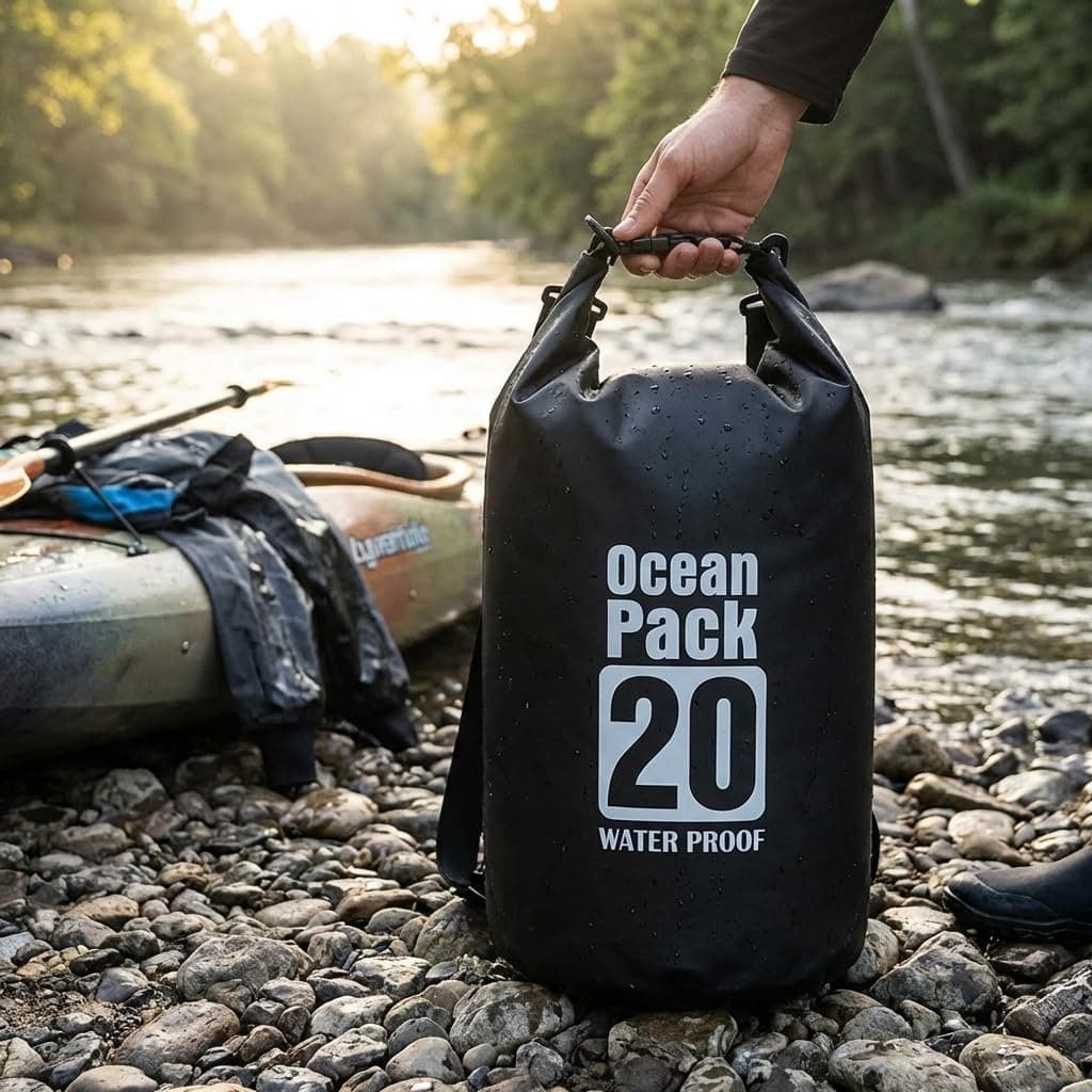 20L Waterproof Dry Bag, Roll Top Sack for Kayaking, Boating, Fishing, Camping, Hiking