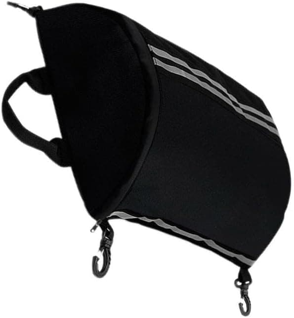 Paddle Deck Bag - Waterproof Mesh Deck Zipper Bag with Hooks and Handle, Paddleboard Deck Bag (Black)