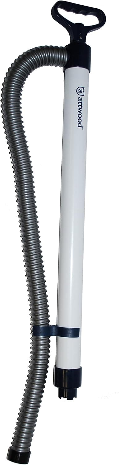 Attwood 11596-2 Manual Bilge Pump for Boats, 24-Inches, Includes 32-Inch Hose, 8 GPM