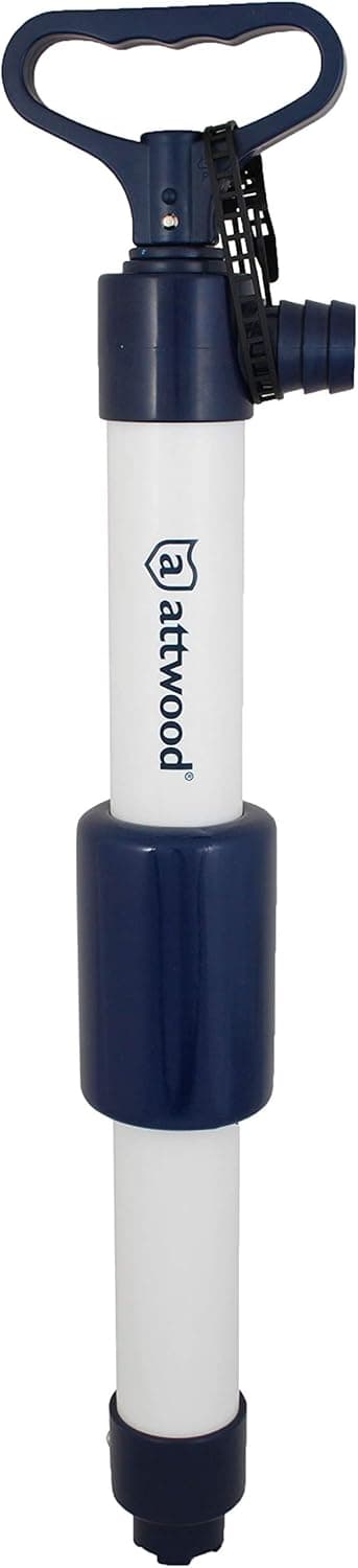 Attwood 11595-2 Hand-Operated Bilge Pump for Kayaks, Canoes, Small Fishing Boats, 18 Inches, 8 GPM