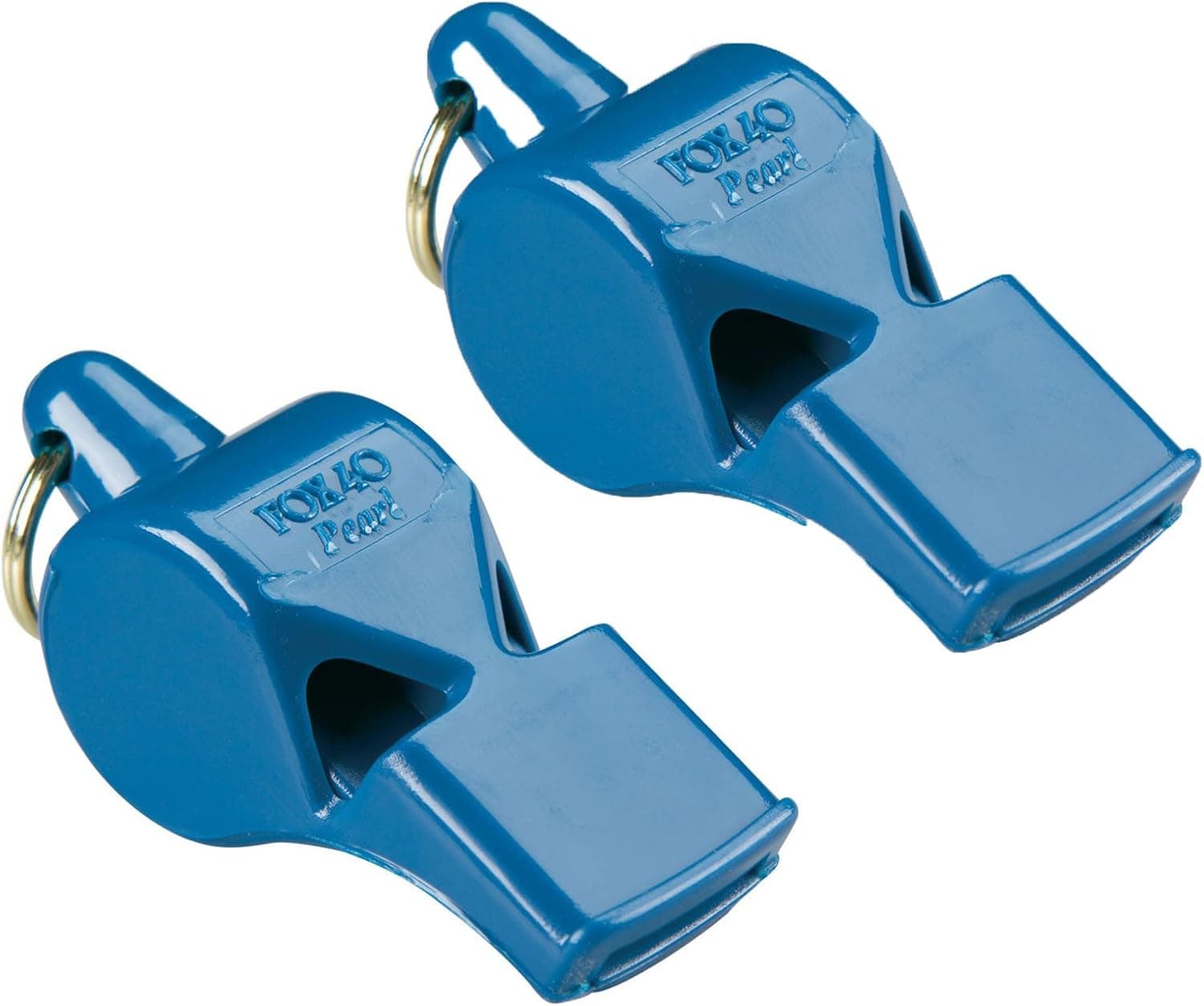 Fox 40 Pearl Sports and Safety Loud Marine Whistle, Blue (2 Pack)
