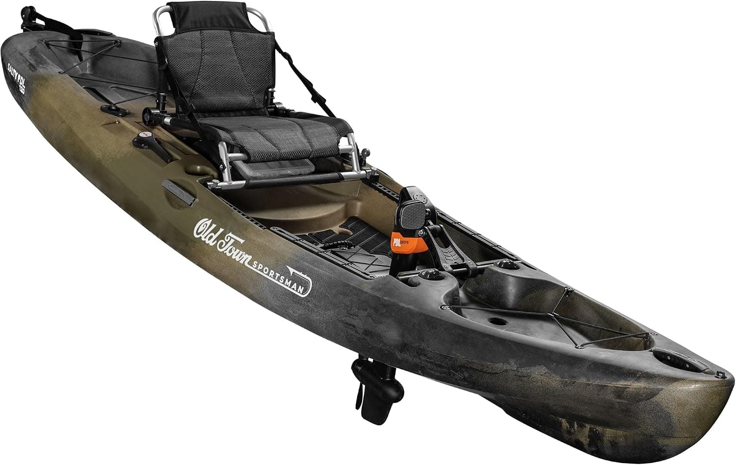 Old Town Sportsman Salty PDL 120 Pedal Fishing Kayak, Marsh Camo