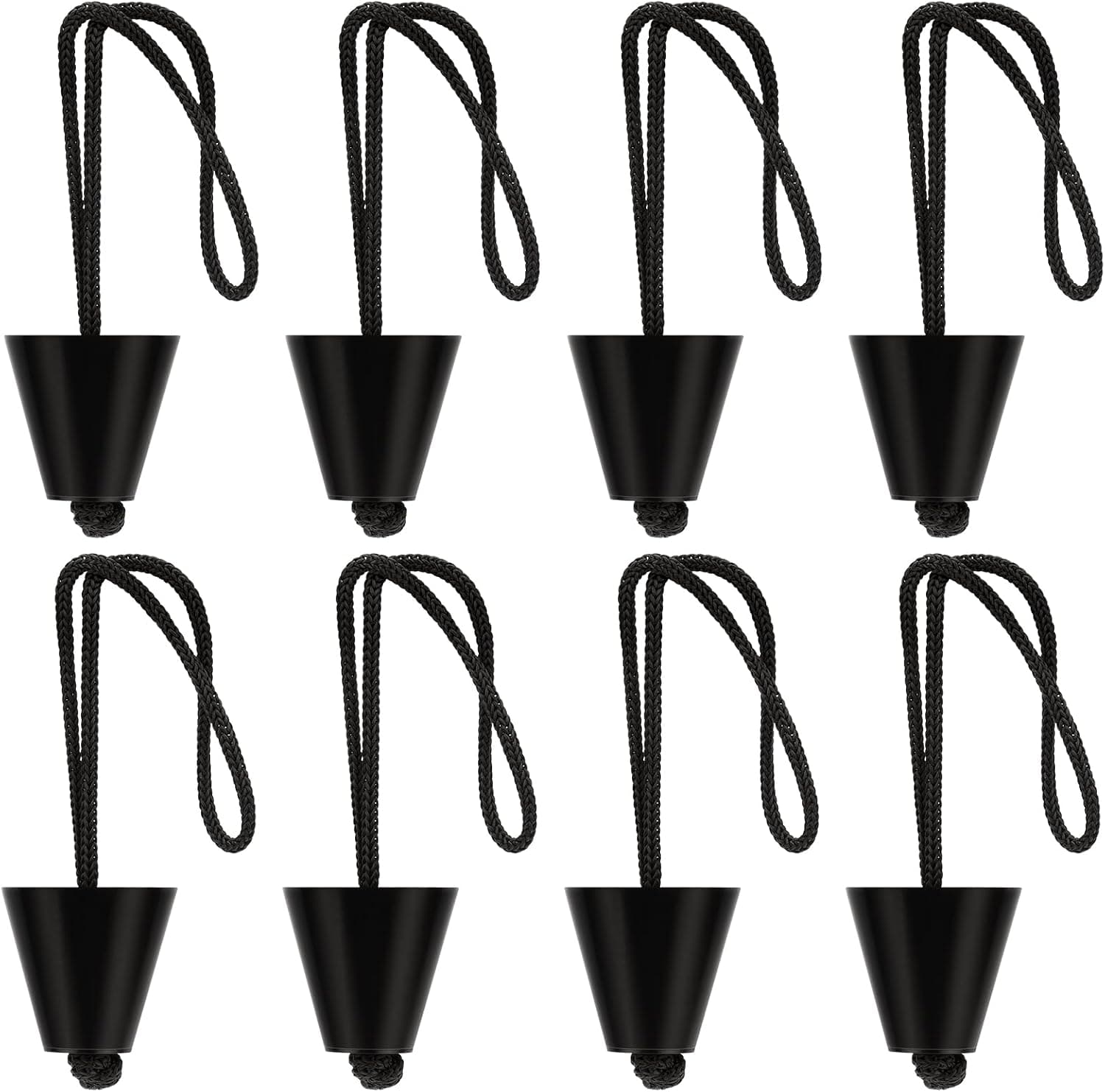 8 Pieces Universal Kayak Scupper Plugs Kit, Silicone Scupper Plugs with Lanyard, Drain Hole Stoppers